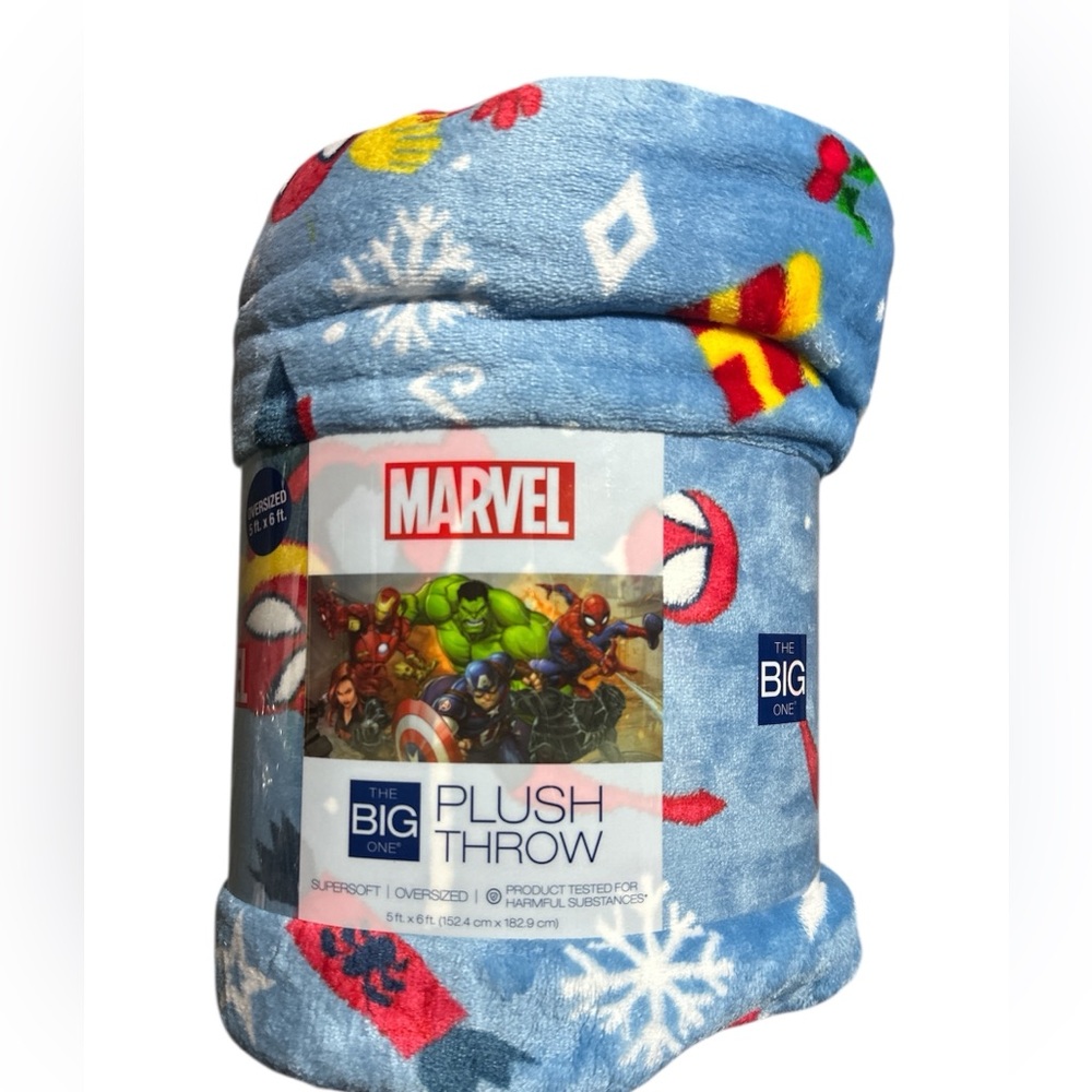 Big One Oversized Christmas Marvel Spider-Man Plush Throw Blanket 5ft x 6ft NWT